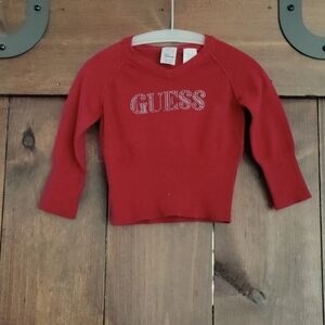 Guess 3T Girls red sweater 70% Cotton